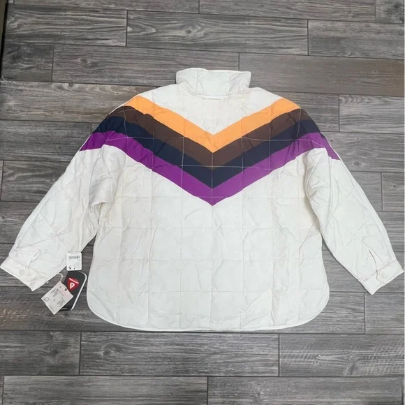 NWT Free People Movement x Hatch XS X-Small Printed Puffer Jacket Packable Coat - Picture 5 of 16